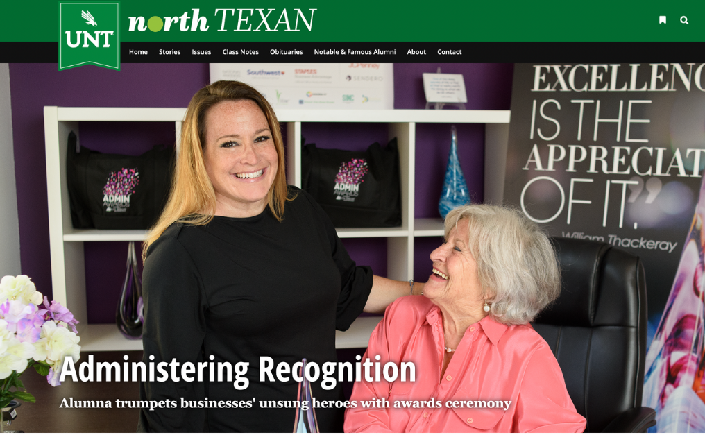 UNT Alumni Magazine interview